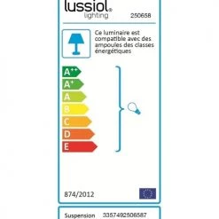 Lussiol Lighting Suspensions Suspension En Verre Fumé D. 38 Cm -Luminaires Contemporain Soldes suspension en verre fume d 38 cm 3