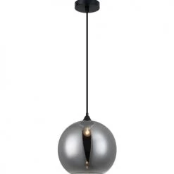 Lussiol Lighting Suspensions Suspension En Verre Gris D. 30 Cm -Luminaires Contemporain Soldes suspension en verre gris d 30 cm 2