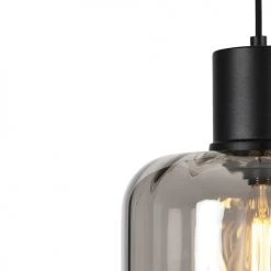 QAZQA Suspensions Suspension En Verre Noir -Luminaires Contemporain Soldes suspension en verre noir 15