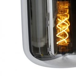 QAZQA Suspensions Suspension En Verre Noir -Luminaires Contemporain Soldes suspension en verre noir 3