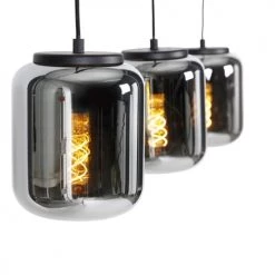 QAZQA Suspensions Suspension En Verre Noir -Luminaires Contemporain Soldes suspension en verre noir 4