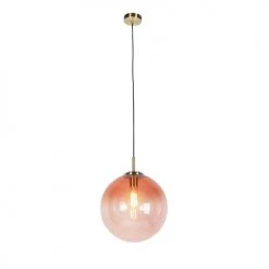 QAZQA Suspensions Suspension En Verre Rose -Luminaires Contemporain Soldes suspension en verre rose 14