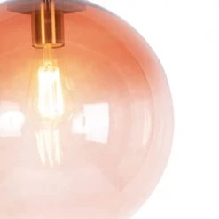 QAZQA Suspensions Suspension En Verre Rose -Luminaires Contemporain Soldes suspension en verre rose 15