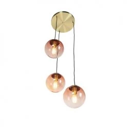 QAZQA Suspensions Suspension En Verre Rose -Luminaires Contemporain Soldes suspension en verre rose 19
