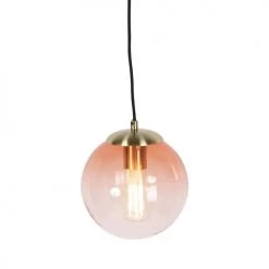 QAZQA Suspensions Suspension En Verre Rose -Luminaires Contemporain Soldes suspension en verre rose 2