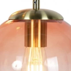 QAZQA Suspensions Suspension En Verre Rose -Luminaires Contemporain Soldes suspension en verre rose 20