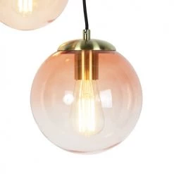 QAZQA Suspensions Suspension En Verre Rose -Luminaires Contemporain Soldes suspension en verre rose 21