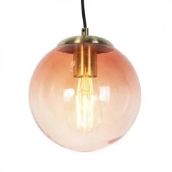 QAZQA Suspensions Suspension En Verre Rose -Luminaires Contemporain Soldes suspension en verre rose 22