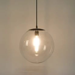 QAZQA Suspensions Suspension En Verre Transparent -Luminaires Contemporain Soldes suspension en verre transparent 16