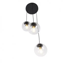 QAZQA Suspensions Suspension En Verre Transparent -Luminaires Contemporain Soldes suspension en verre transparent 3