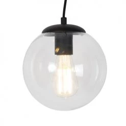 QAZQA Suspensions Suspension En Verre Transparent -Luminaires Contemporain Soldes suspension en verre transparent 5