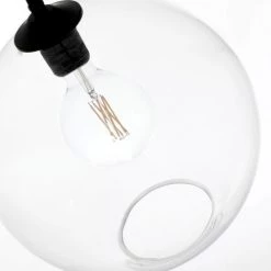 Lussiol Lighting Suspensions Suspension En Verre Transparent D. 38 Cm -Luminaires Contemporain Soldes suspension en verre transparent d 38 cm 2