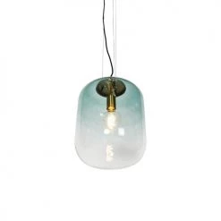 QAZQA Suspensions Suspension En Verre Vert -Luminaires Contemporain Soldes suspension en verre vert 2
