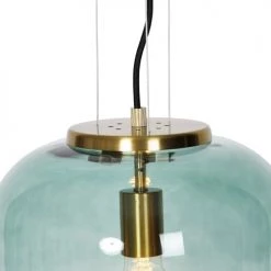 QAZQA Suspensions Suspension En Verre Vert -Luminaires Contemporain Soldes suspension en verre vert 4