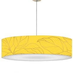 Abat-jours Suspensions Suspension Feuille Rose Acidulée T 60 X H 25 -Luminaires Contemporain Soldes suspension feuille jaune acidulee t 60 x h 25