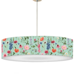 Abat-jours Suspensions Suspension Fleur Bleue Acidulée T 60 X H 25 -Luminaires Contemporain Soldes suspension fleur vert acidule t 60 x h 25