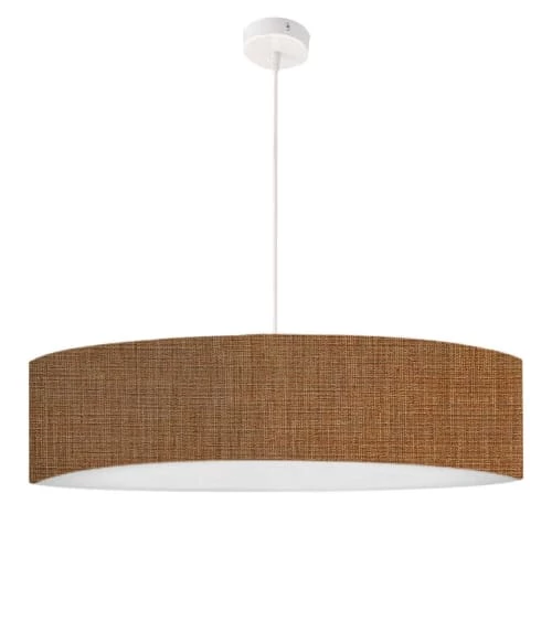 Abat-jours Suspensions Suspension Imprimée Effet Lin Camel T 50 X H 25 1 Abat-jours Suspensions Suspension Imprimée Effet Lin Camel T 50 X H 25