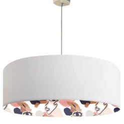 Abat-jours Suspensions Suspension Imprimée Intérieur Art Déco Blanc T 65 X H 28