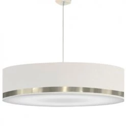 Abat-jours Suspensions Suspension Jonc Blanc Et Aluminium T 65 X H 25