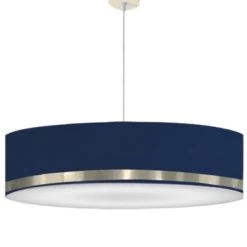 Abat-jours Suspensions Suspension Jonc Bleu Et Or T 65 X H 25 -Luminaires Contemporain Soldes suspension jonc bleu et aluminium t 65 x h 25 1