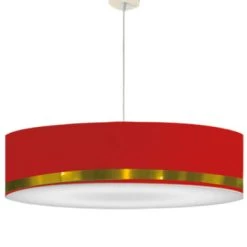 Abat-jours Suspensions Suspension Jonc Rouge Et Or T 65 X H 25 11 Abat-jours Suspensions Suspension Jonc Rouge Et Or T 65 X H 25 -Luminaires Contemporain Soldes suspension jonc rouge et or t 65 x h 25 2