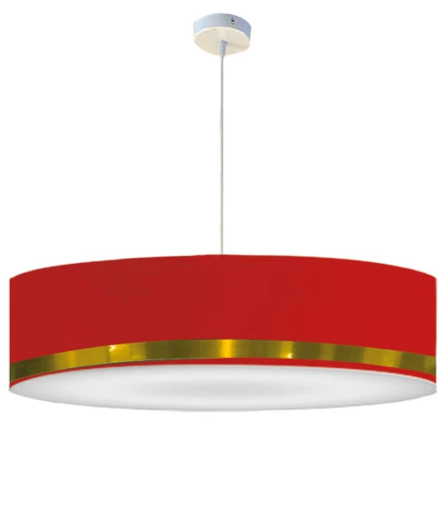 Abat-jours Suspensions Suspension Jonc Rouge Et Or T 65 X H 25 1 Abat-jours Suspensions Suspension Jonc Rouge Et Or T 65 X H 25