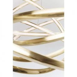 Kare Design Suspensions Suspension LED 5 Anneaux En Aluminium Doré -Luminaires Contemporain Soldes suspension led 5 anneaux en aluminium dore 2