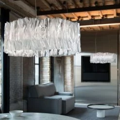 SLAMP Suspensions Suspension LED Effet Plissé Technopolymère Ø57cm -Luminaires Contemporain Soldes suspension led effet plisse technopolymere oe57cm 3