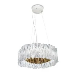 SLAMP Suspensions Suspension LED Effet Plissé Technopolymère Ø57cm -Luminaires Contemporain Soldes suspension led effet plisse technopolymere oe57cm 5