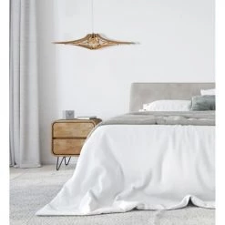 RIF Suspensions Suspension Lin Blanc D65cm -Luminaires Contemporain Soldes suspension lin blanc d65cm 2