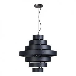 Deladeco Suspensions Suspension Moderne En Métal Anthracite 210 Cm