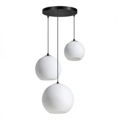 Deladeco Suspensions Suspension Moderne En Métal Blanc 200 Cm -Luminaires Contemporain Soldes suspension moderne en metal blanc 200 cm 2