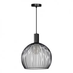 Deladeco Suspensions Suspension Moderne En Métal Noir 165 Cm