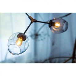 Deladeco Suspensions Suspension Moderne En Métal Noir 175 Cm -Luminaires Contemporain Soldes suspension moderne en metal noir 175 cm 2