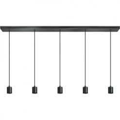 Deladeco Suspensions Suspension Moderne En Métal Noir 200 Cm