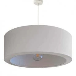 Abat-jours Suspensions Suspension Silvio Gris Clair T 65 X H 25 -Luminaires Contemporain Soldes suspension silvio gris clair t 65 x h 25 3